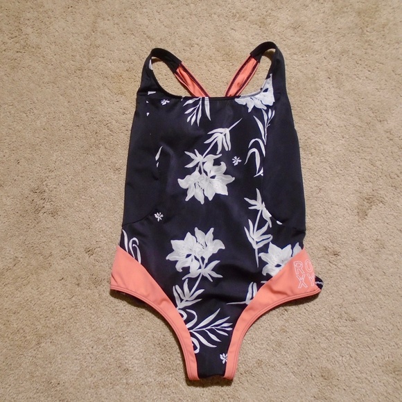 ROXY NEW Fitness Print One Piece Swimsuit S - Picture 4 of 9